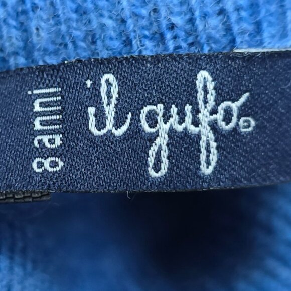 BLUE WOOL ROLL NECK SWEATER - Picture 4 of 5